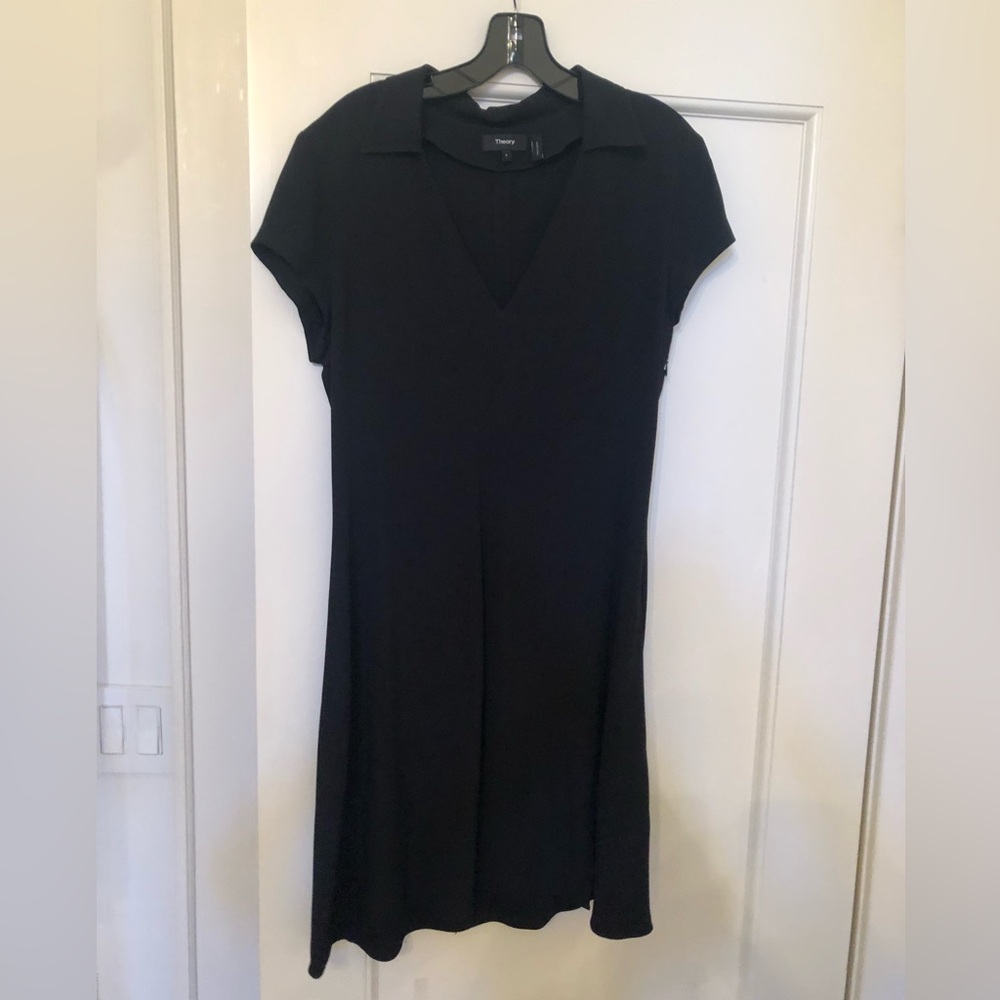 Theory collared black dress